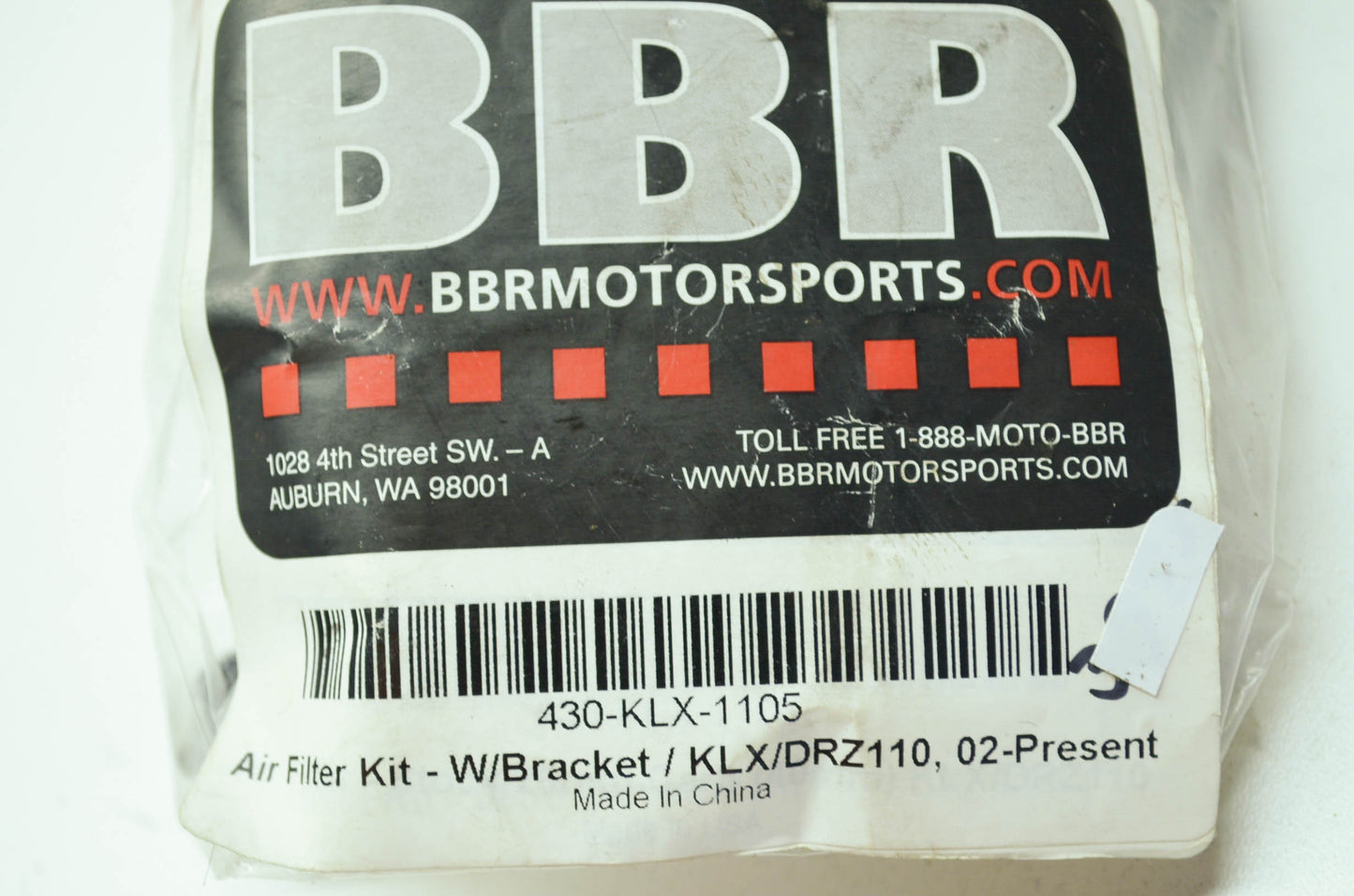NEW BBR Air Filter W/Bracket 2002 Suzuki Kawasaki KLX DRZ 110 NOS