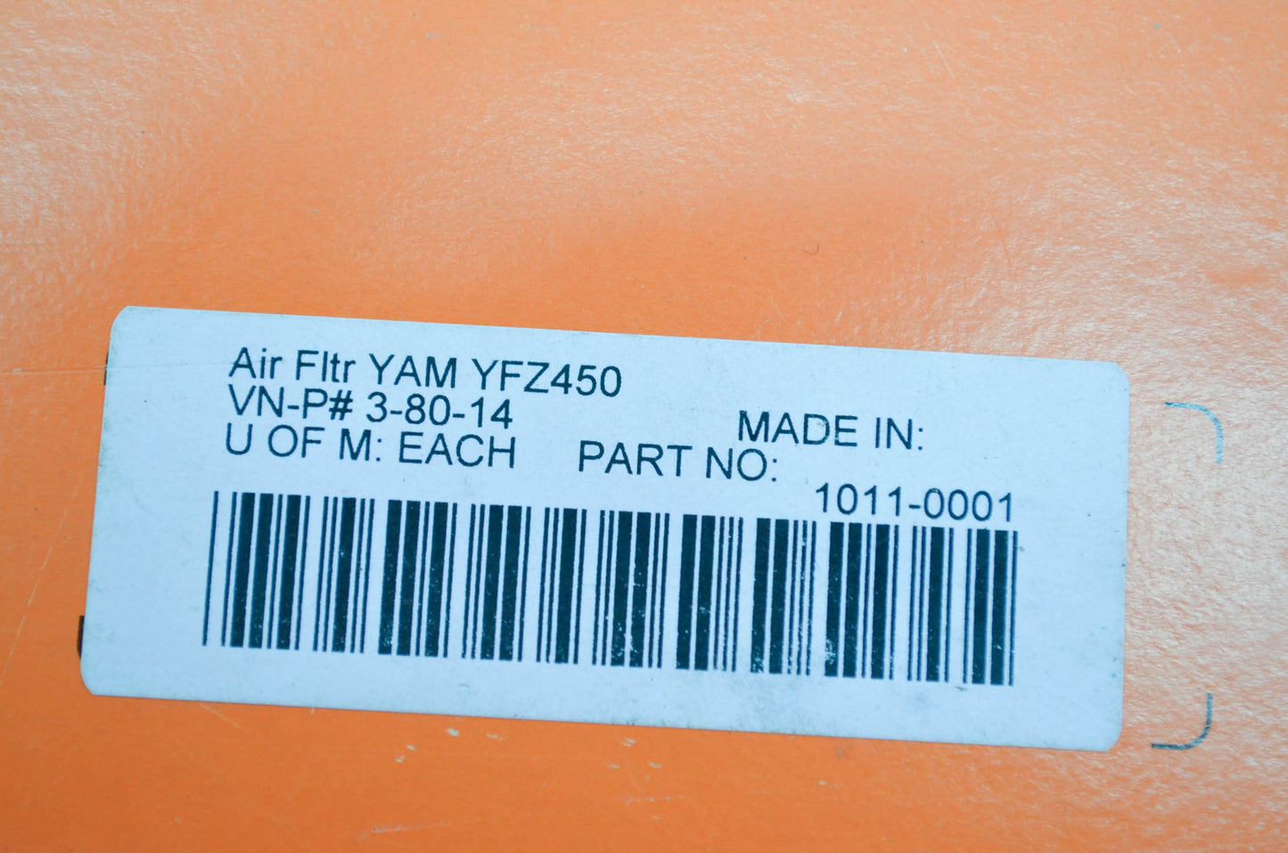 NEW Moose Air Filter Yamaha YFZ450 NOS