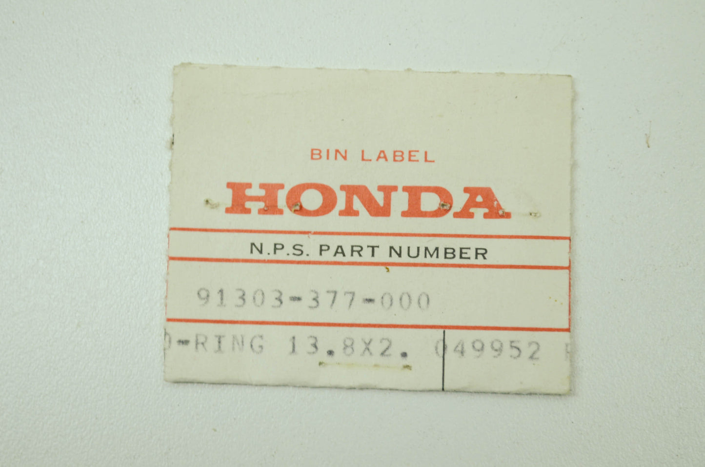 OEM Honda 91303-377-000 O-Ring (13.8X2.5) NOS