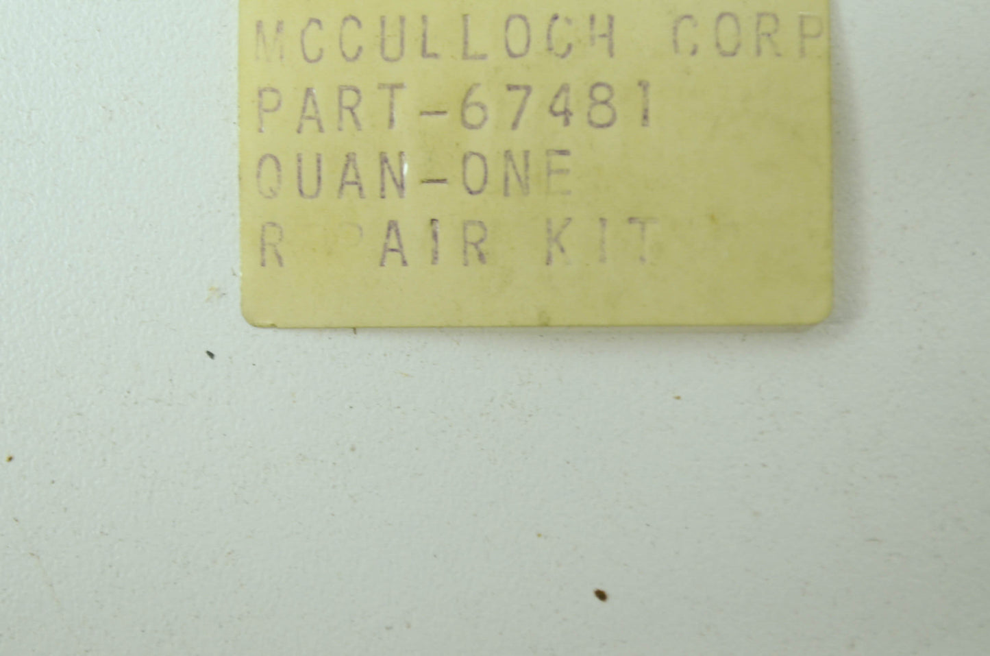 NEW Mcculloch Gasket Set NOS