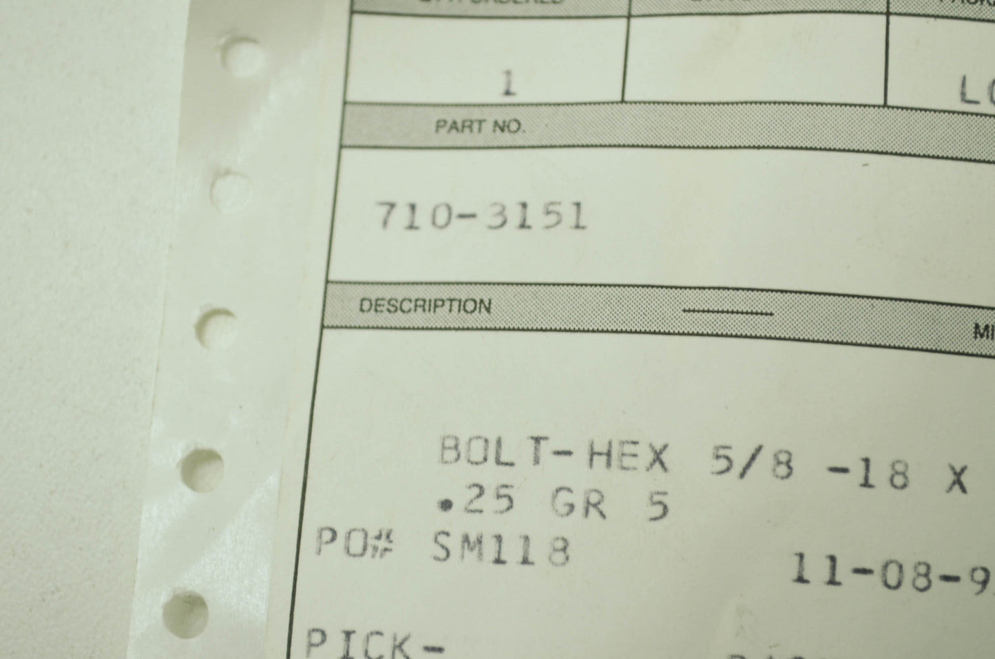 Hex Bolt Edger Blade Shaft NOS