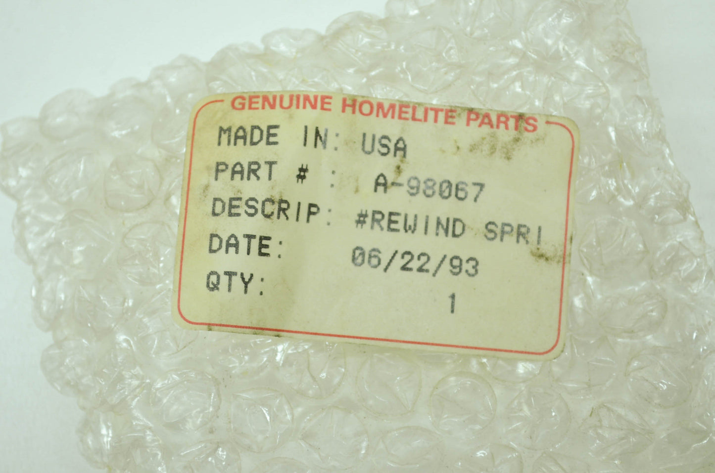 NEW Homelite Rewind Spring NOS