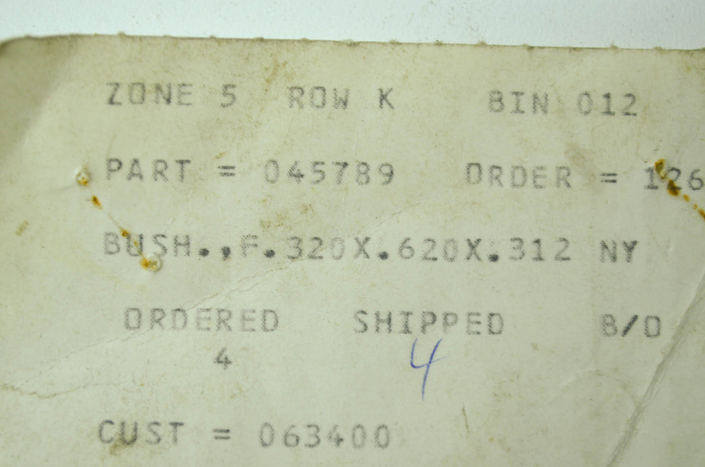 Gravely 45789 Flange Bushing NOS