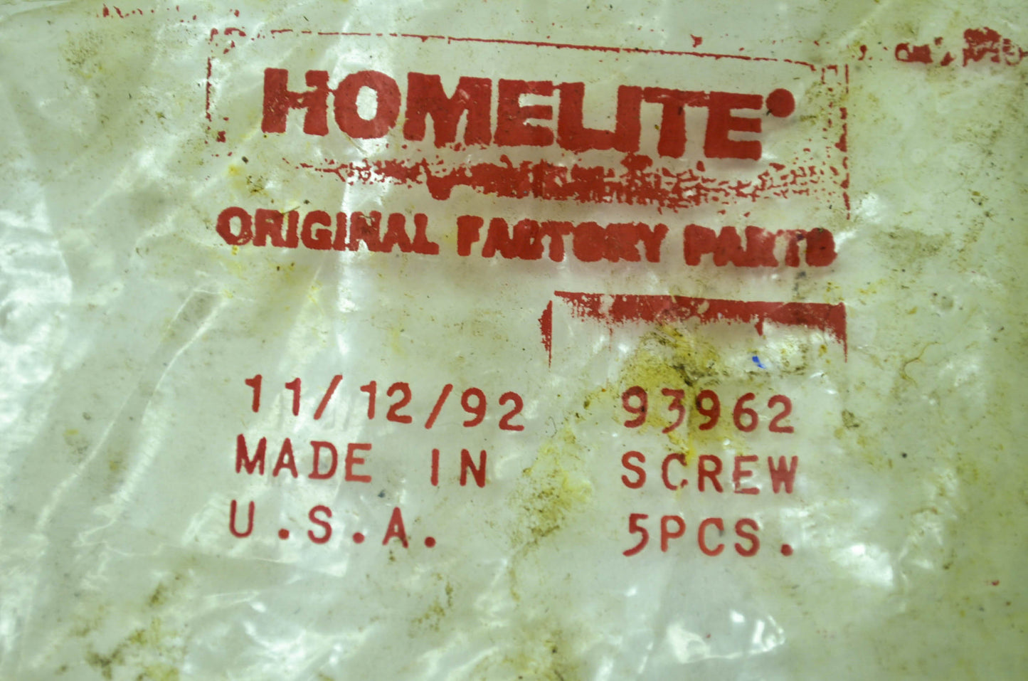 Homelite Chainsaw Guide Bar Adjuster Screw 93962 NOS