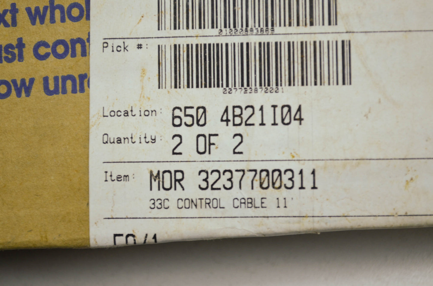 NEW Teleflex Engine Remote Control Cable 11' NOS