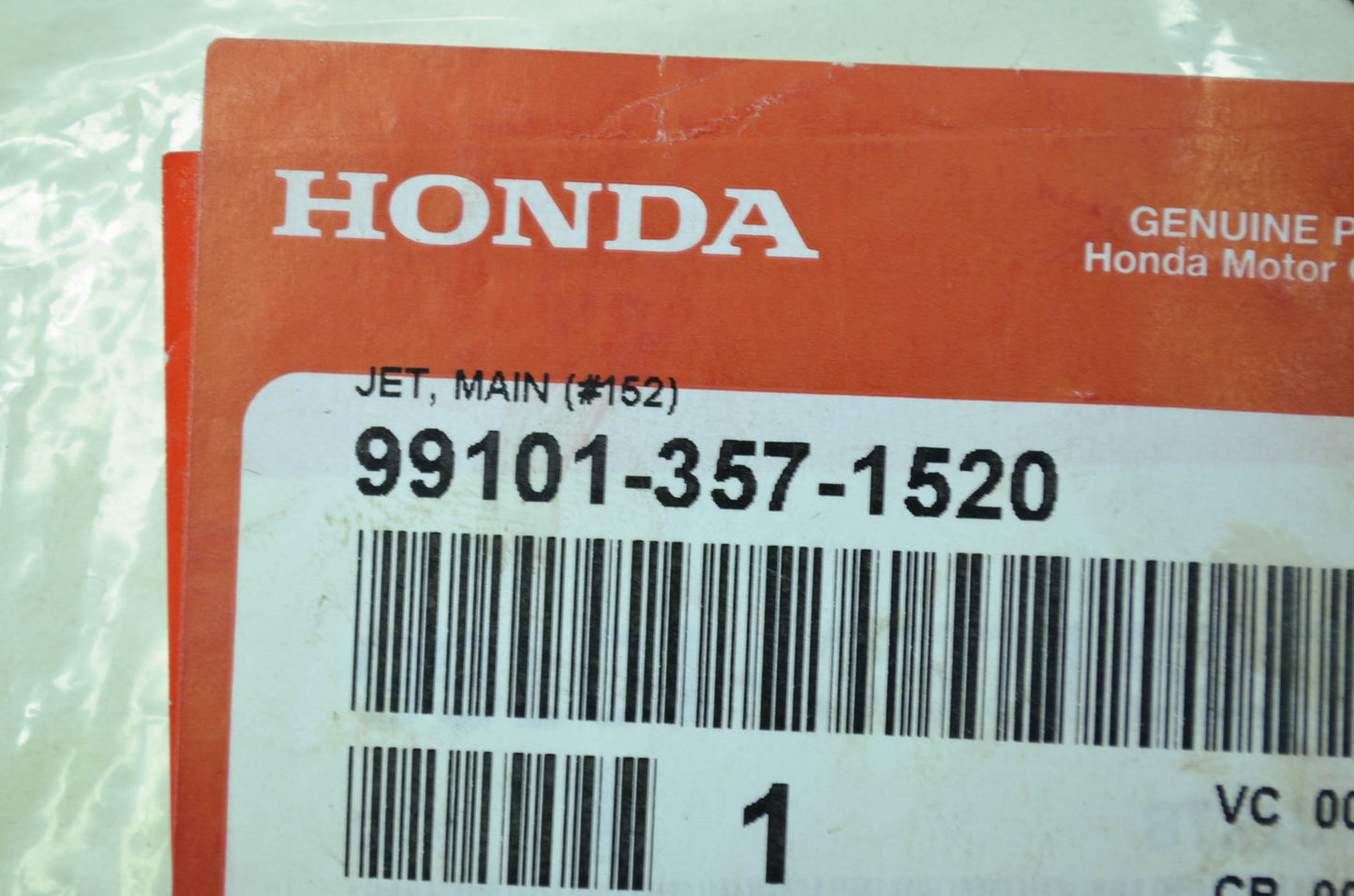 OEM Honda 99101-357-1520 Main Jet #152 NOS