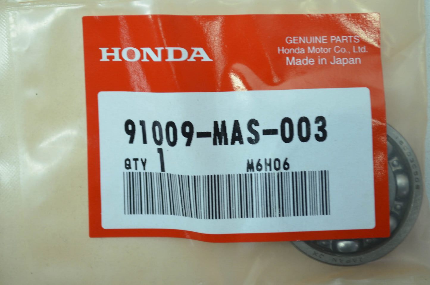 OEM Honda 91009-MAS-003 Bearing 16003 NOS