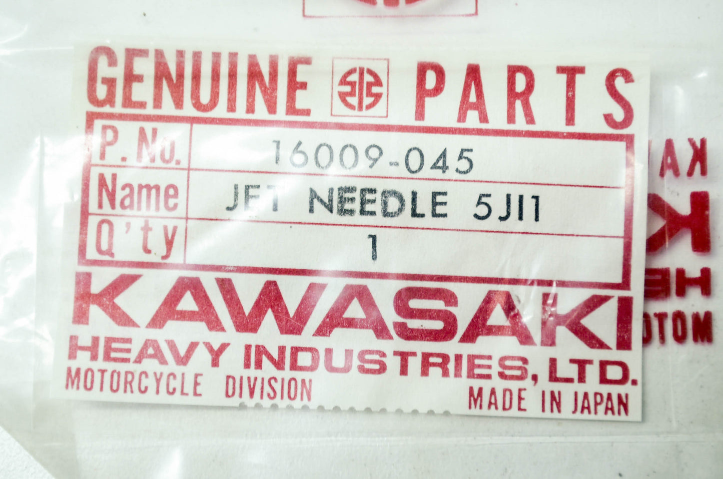 OEM Kawasaki 16009-045 Jet Needle 5EJ11 NOS
