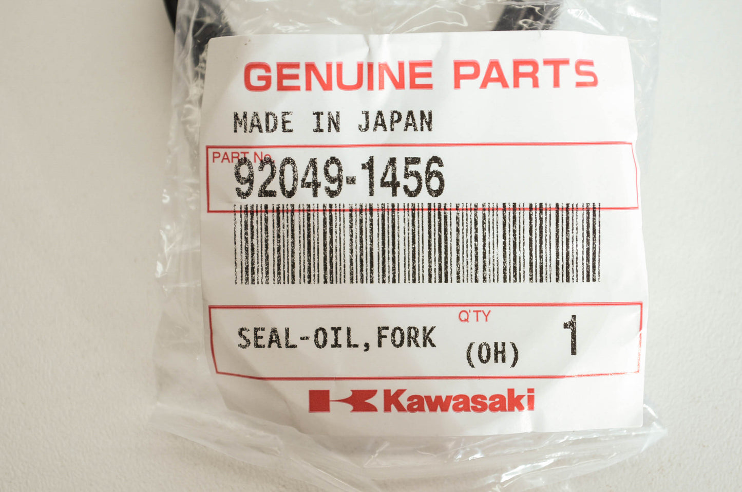 OEM Kawasaki 92049-1456 Outer Fork Oil T Seal NOS