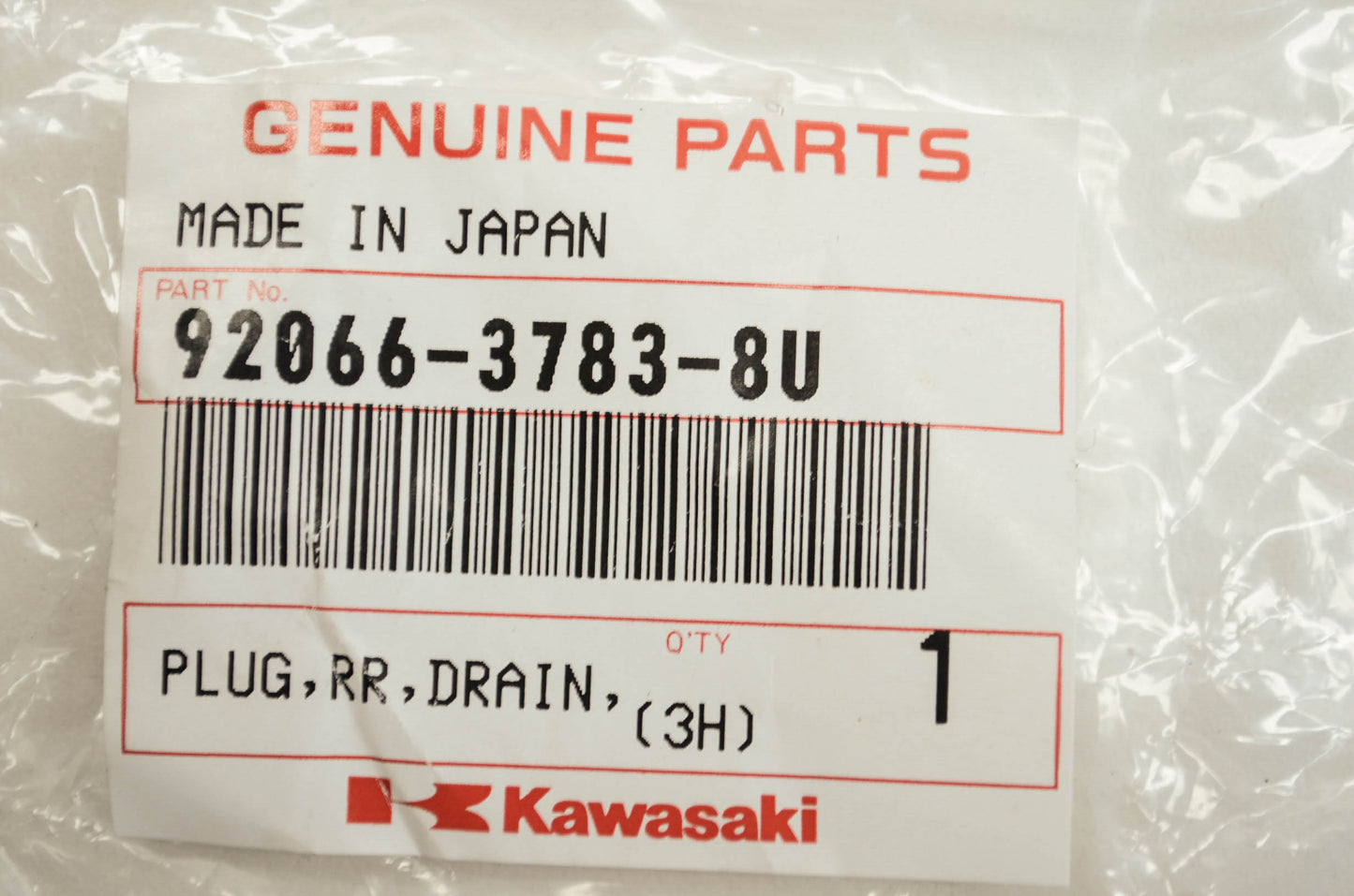 New OEM Kawasaki 92066-3783-8u Jetski White Drain Plug 800 SX-R SS XiR Ultra 130 ST NOS