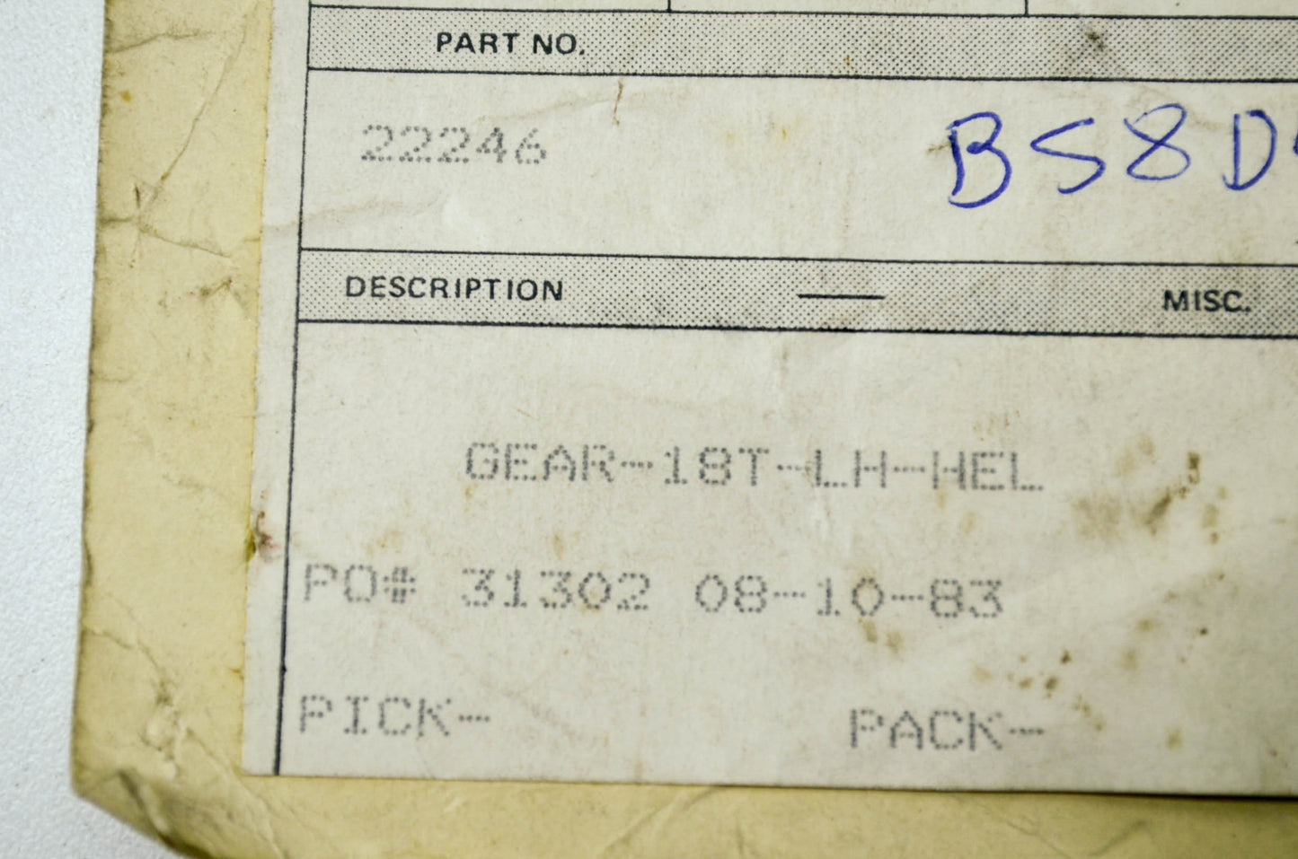 Gear 18T NOS