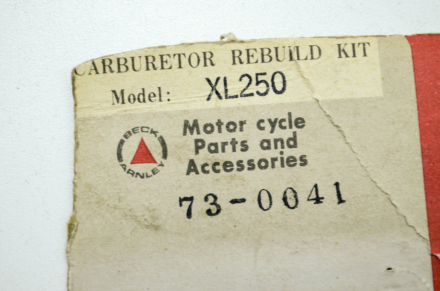 Carb Rebuild Kit XL250 NOS