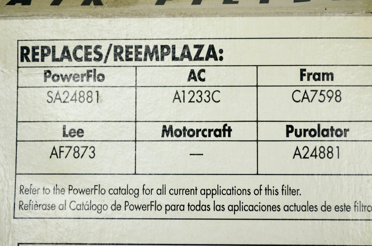 New PowerFlo Air Filter Buick Oldsmobile Chevrolet Pontiac NOS