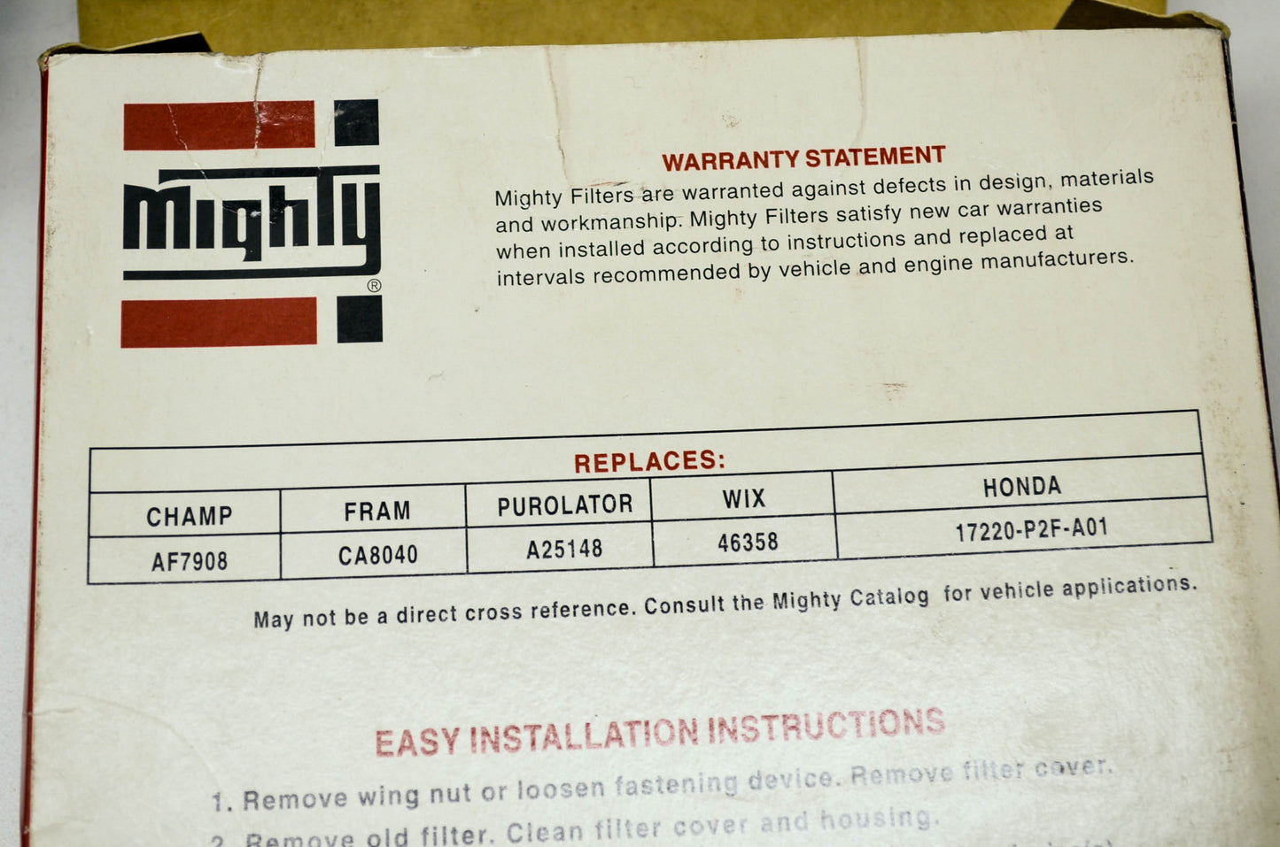 New Mighty Air Filter Replaces Champ AF7908 Fram CA8040 Purolator A25148 WIX 463