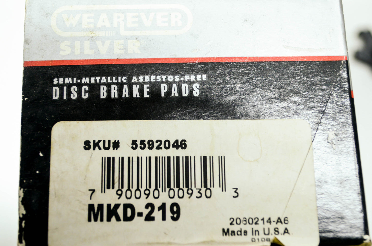 New Wearever Silver Premium Semi-Metallic Disc Brake Pads NOS