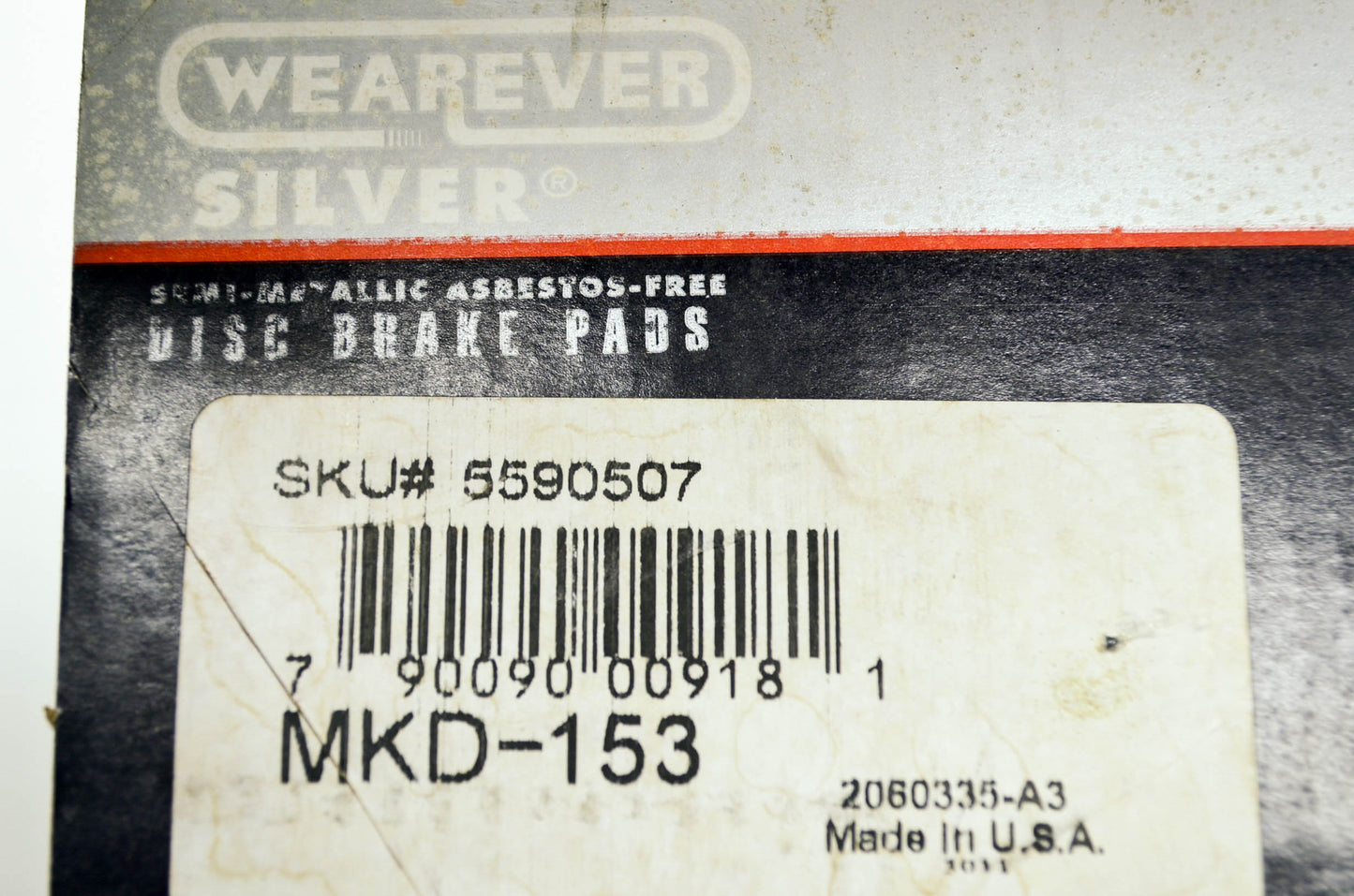 New Wearever Silver Premium Semi-Metallic Disc Brake Pads NOS