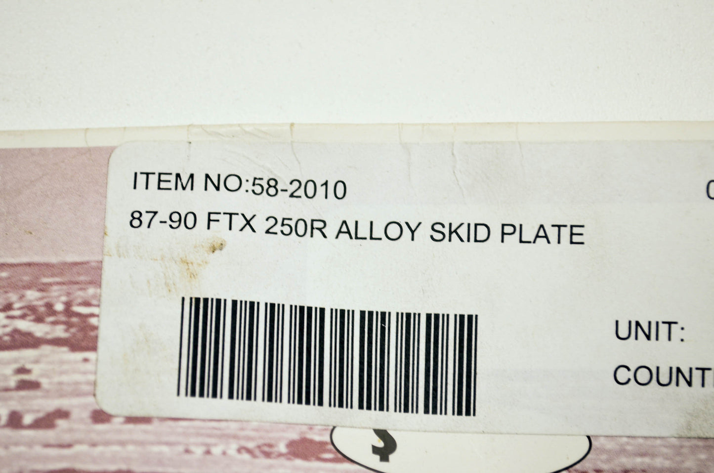 New DG Baja Rear Swing Arm Skid Plate Honda 87-90 TRX250R NOS