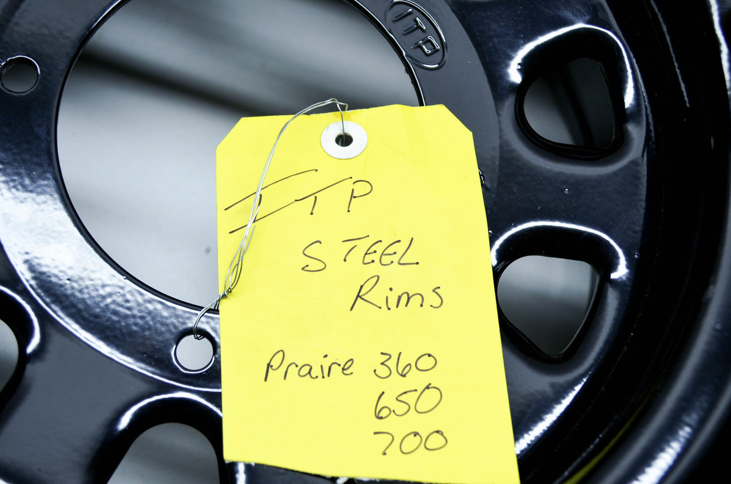 ITP Delta Steel Rim 12X7 Black Prairie 360 650 700