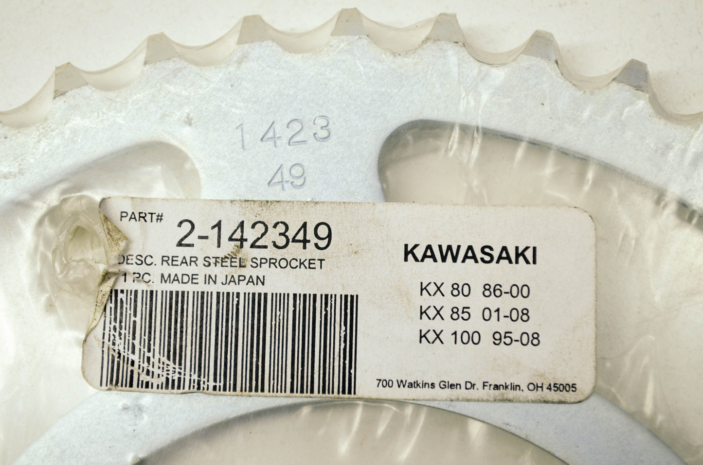 Sunstar Rear Sprocket 49T Kawasaki KX80 85 100