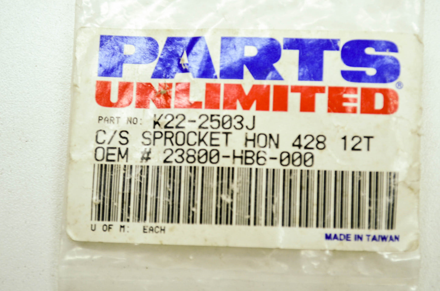 New Parts Unlimited Sprocket 12T 86-88 ATC125M TRX125A NOS