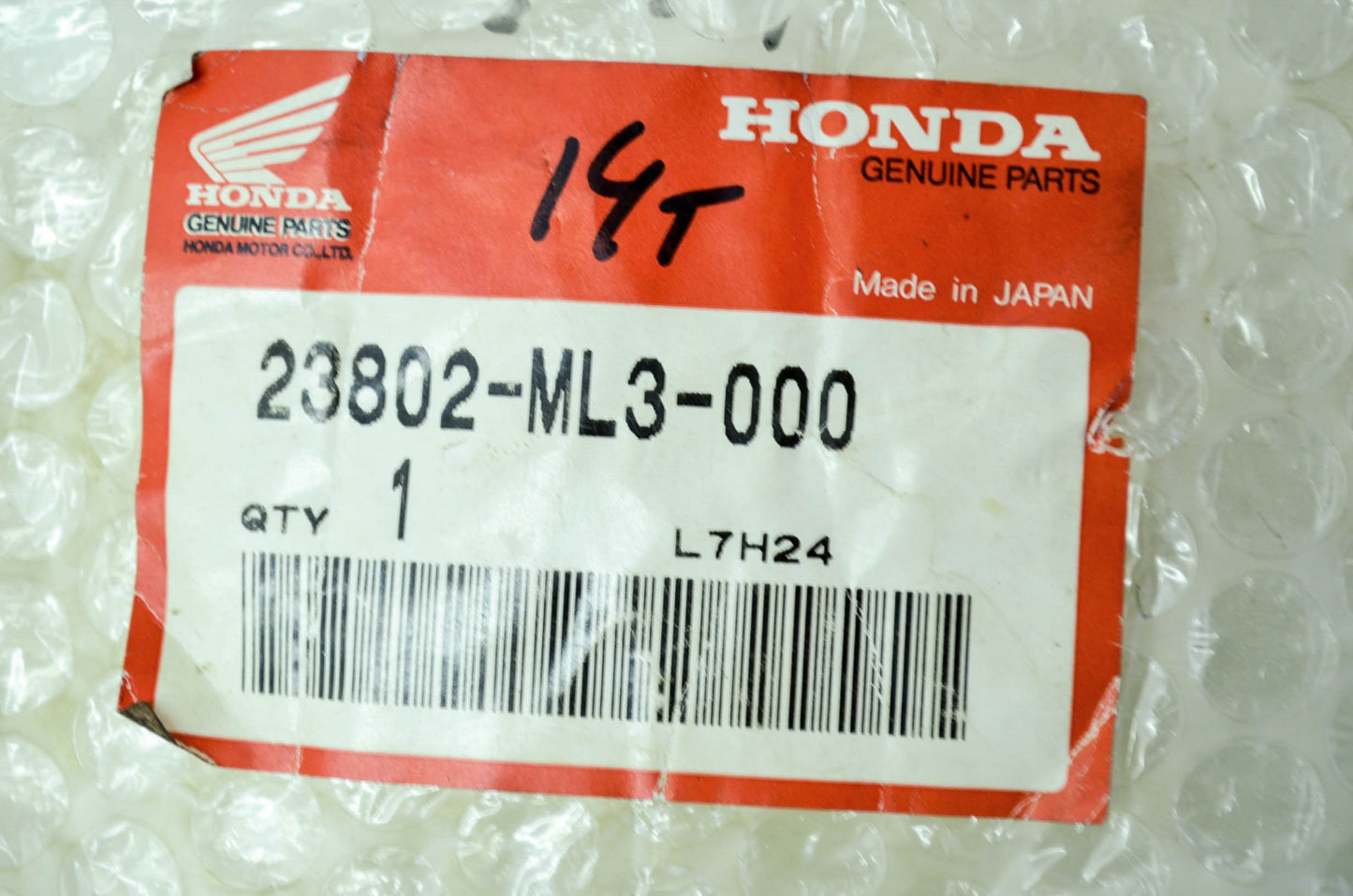 OEM Honda 23802-ML3-000 Sprocket 14T NOS