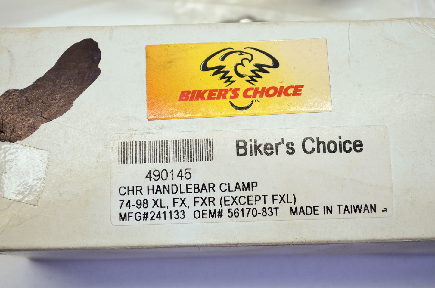 New Biker's Choice 49015 Chrome Handlebar Clamp 74-98 Xl Fx Fxr oem# 56170-83T N