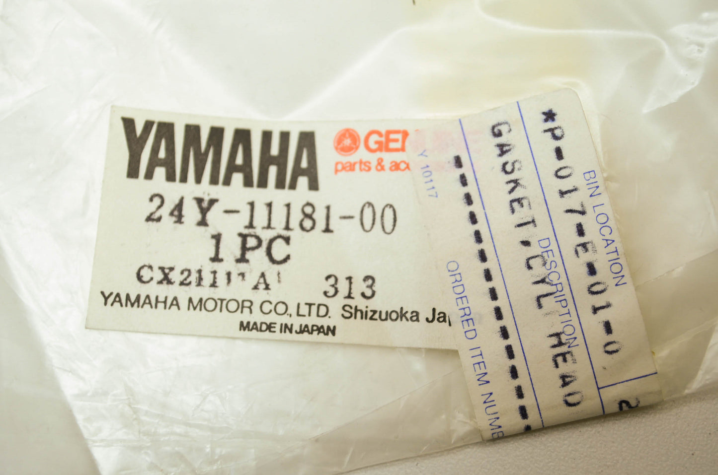 OEM Yamaha 24y-11181-00-00 Cylinder Head 1 Gasket YZ250 NOS