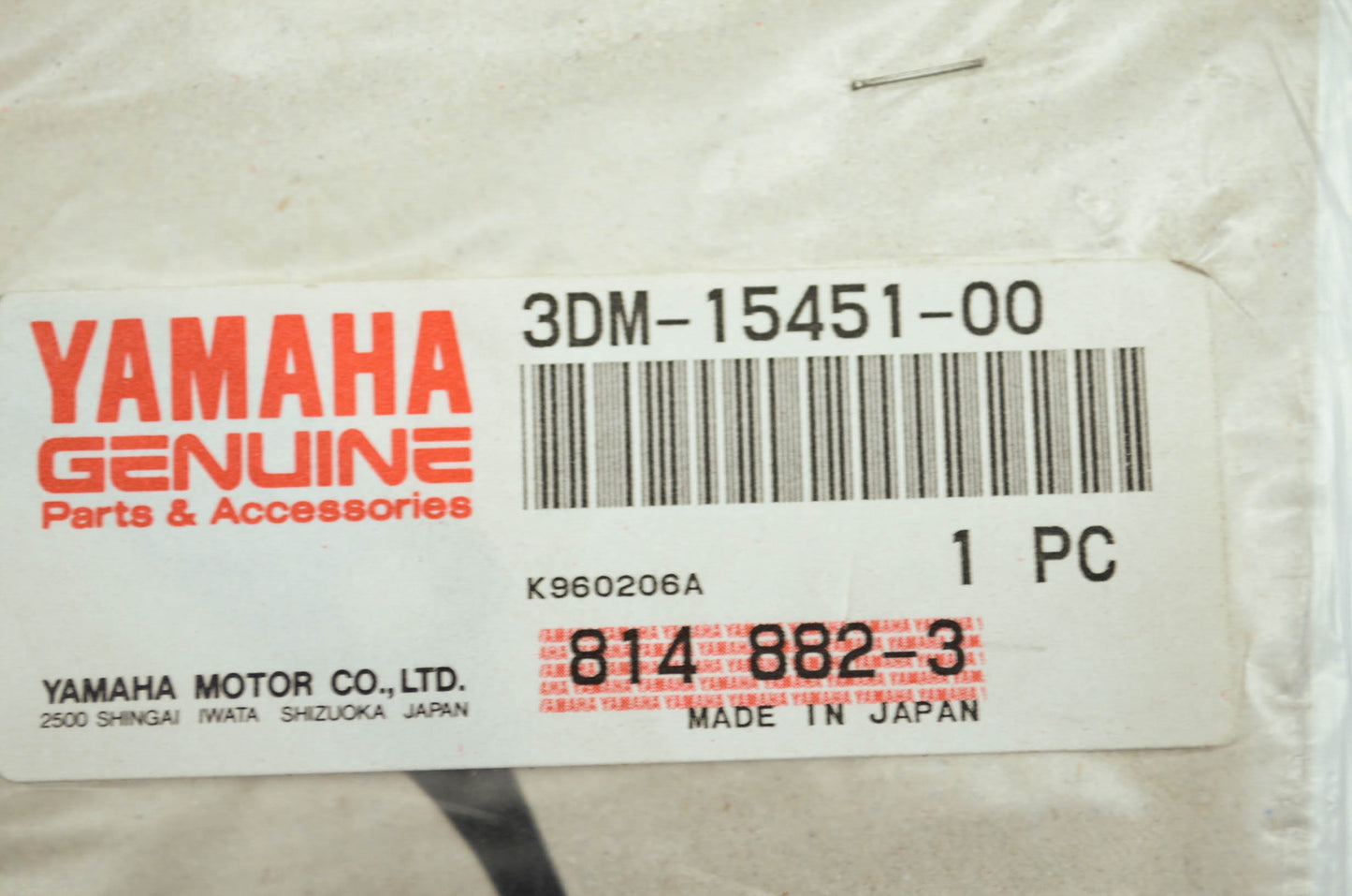 OEM Yamaha 3dm-15451-00-00 Crankcase Cover Gasket NOS