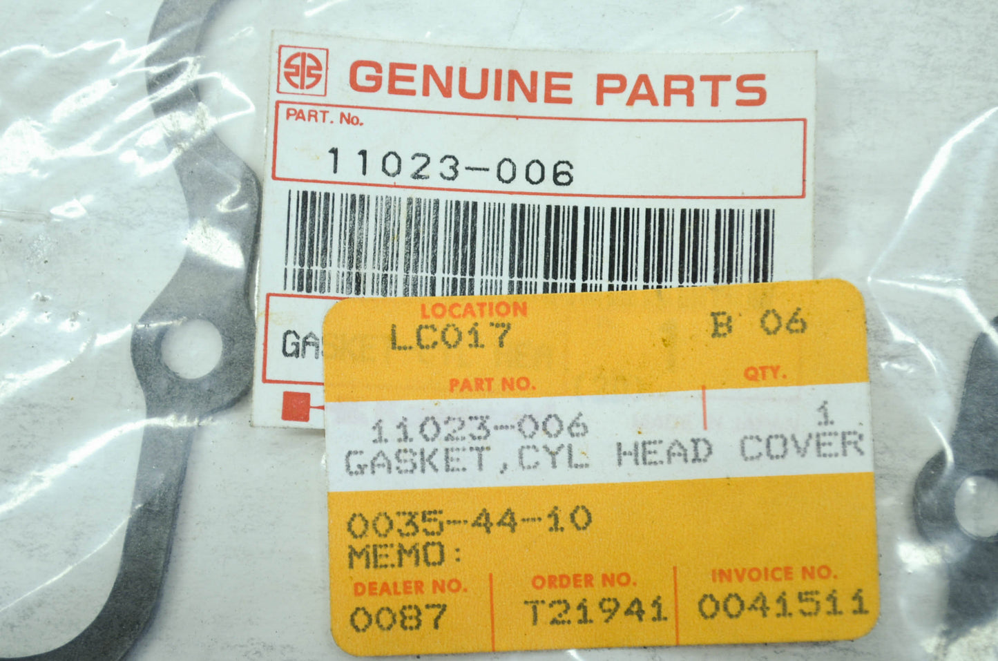 OEM Kawasaki 11023-006 Cylinder Head Cover Gasket NOS