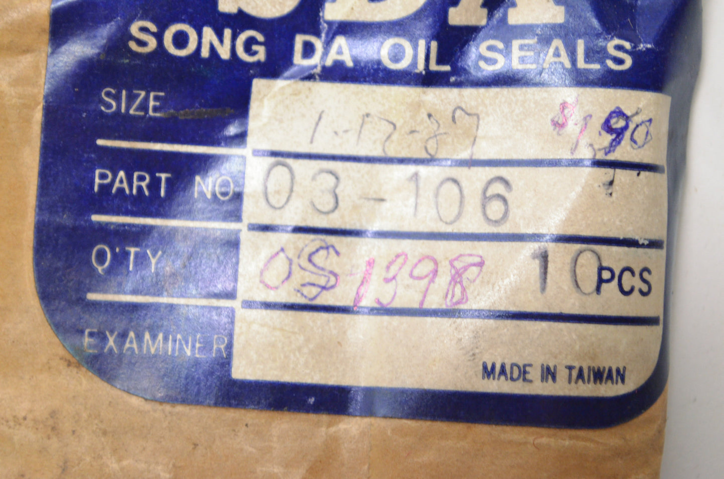 Chain Case Seal NOS