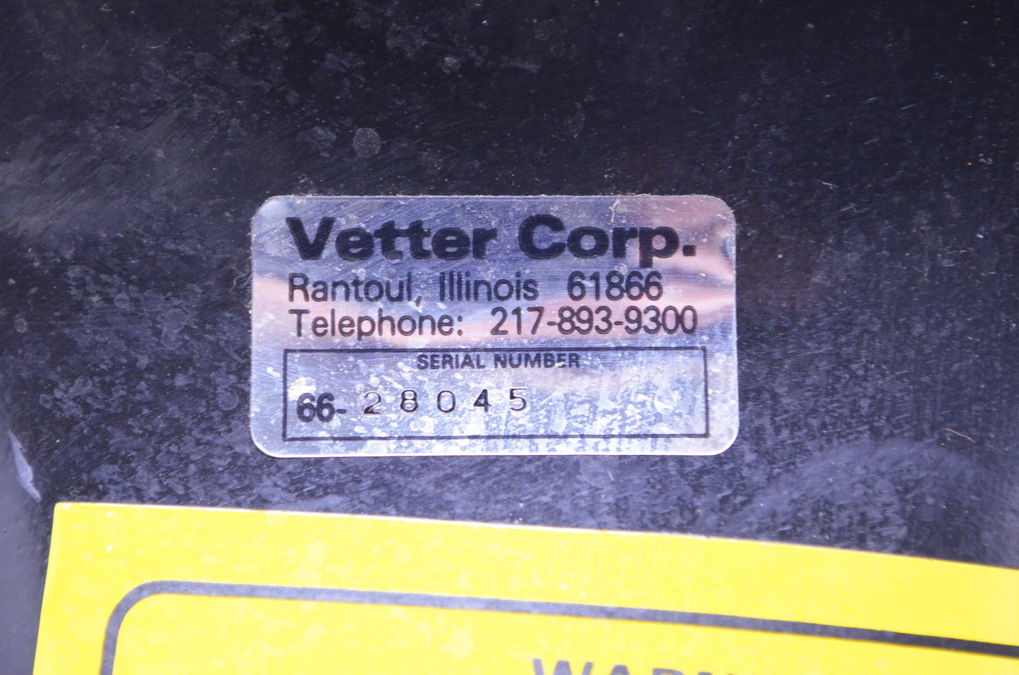 Vetter 66-28045 Black Side Panel NOS
