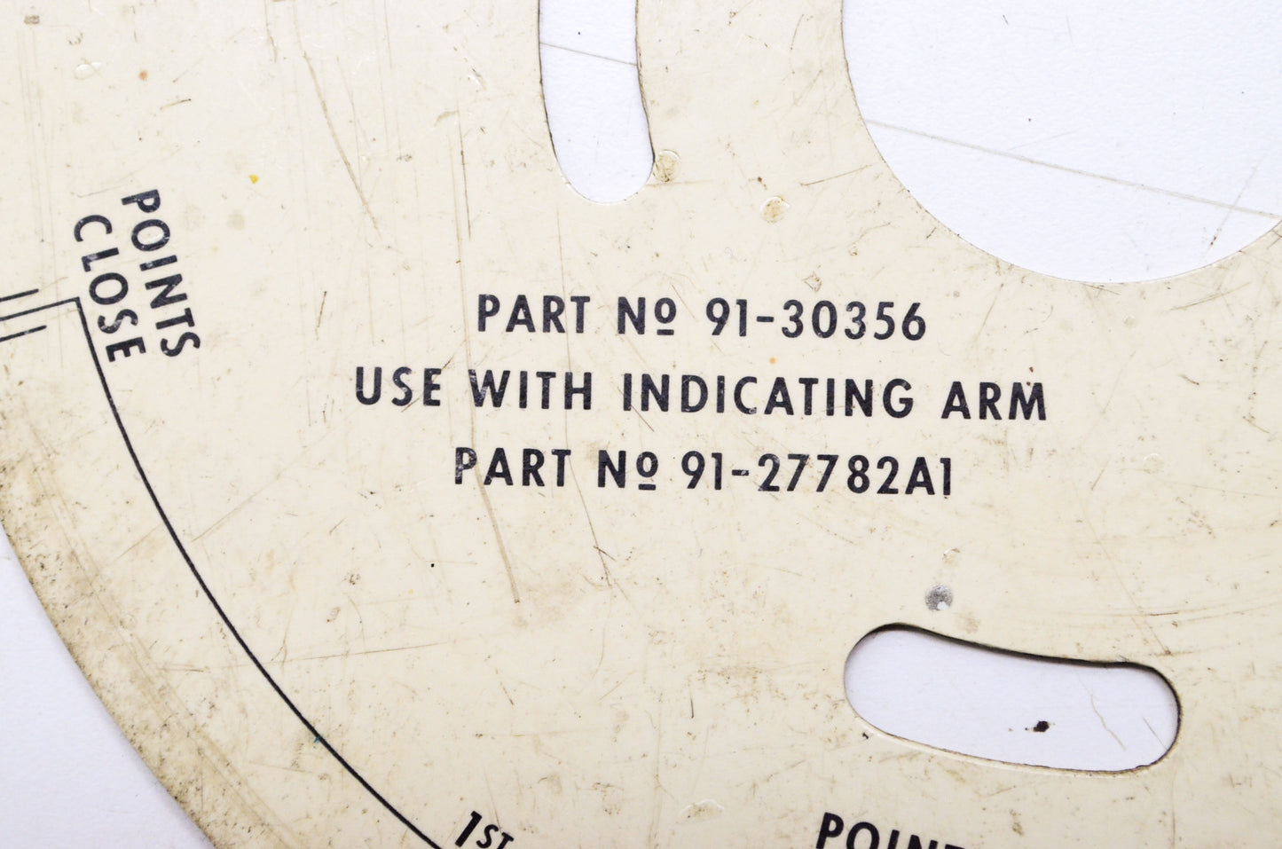 Distributor Breaker Point Dwell & Synchronizing Plate