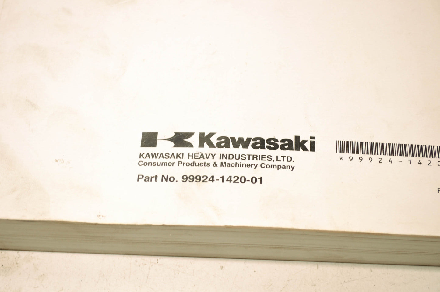 OEM Kawasaki 99924-1420-01 Service Manual JT1500D