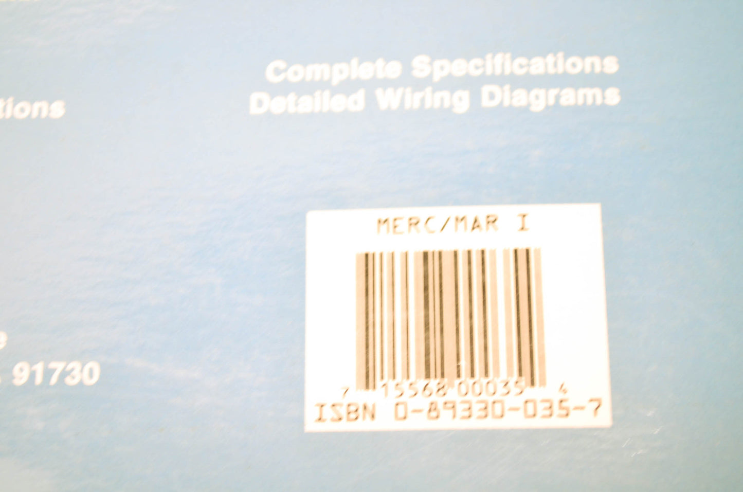Tune Up & Repair Manual 0893300357 1 & 2 Cylinder Outboard 90-94 NOS