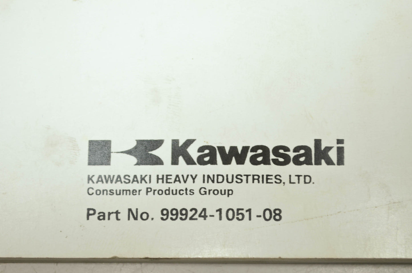 OEM Kawasaki 99924-1051-08 Service Manual KL250D