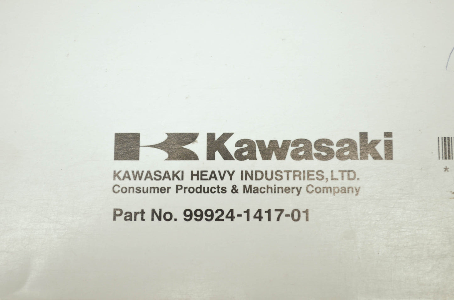 OEM Kawasaki 99924-1417-01 Service Manual ZX600R
