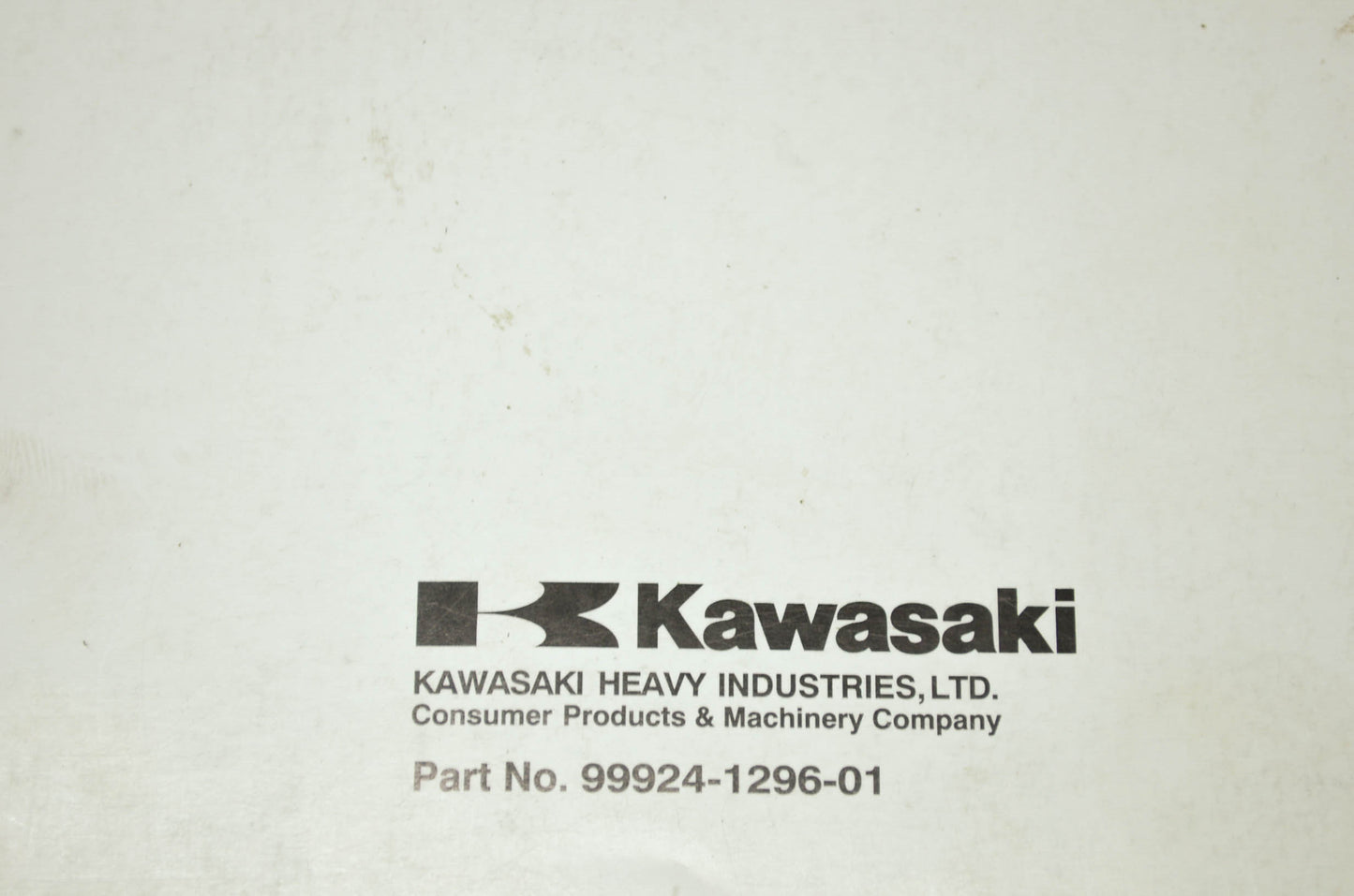 OEM Kawasaki 99924-1296-01 Service Manual KSF80