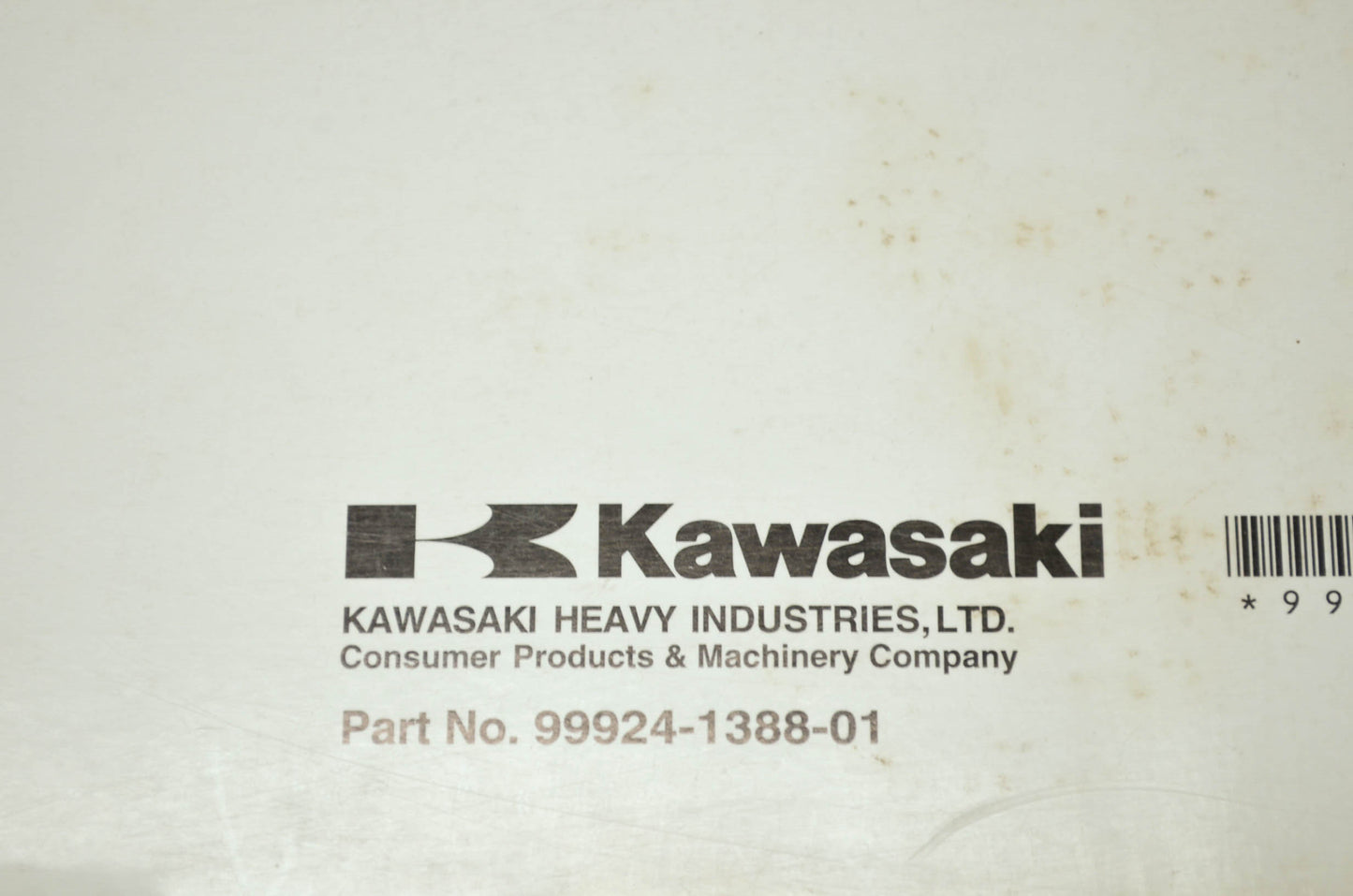 OEM Kawasaki 99924-1388-01 Service Manual ZX1000F