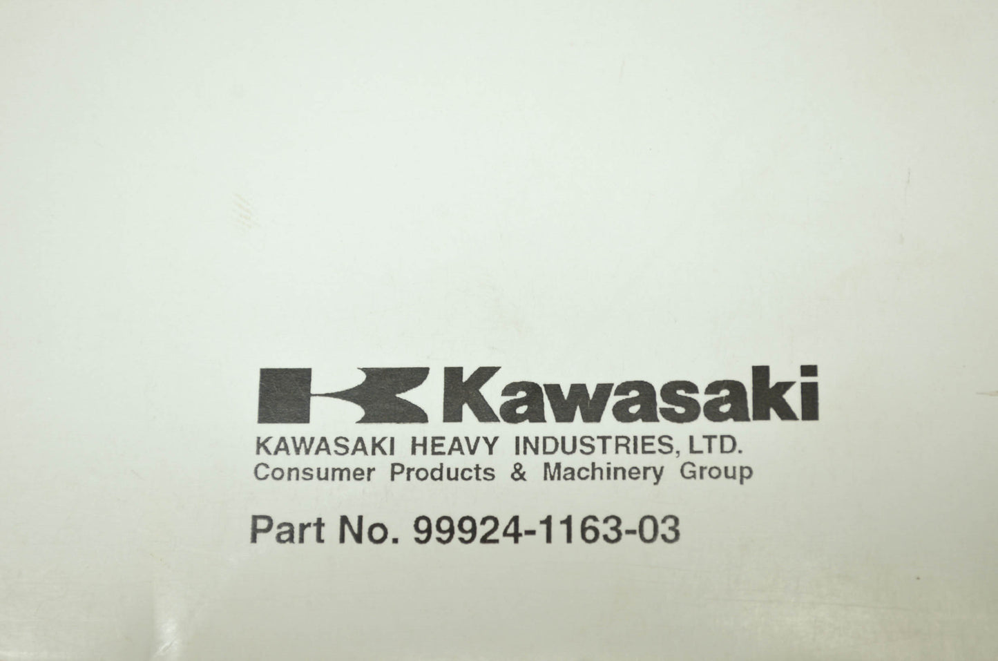 OEM Kawasaki 99924-1163-03 Service Manual KAF620A/B/C