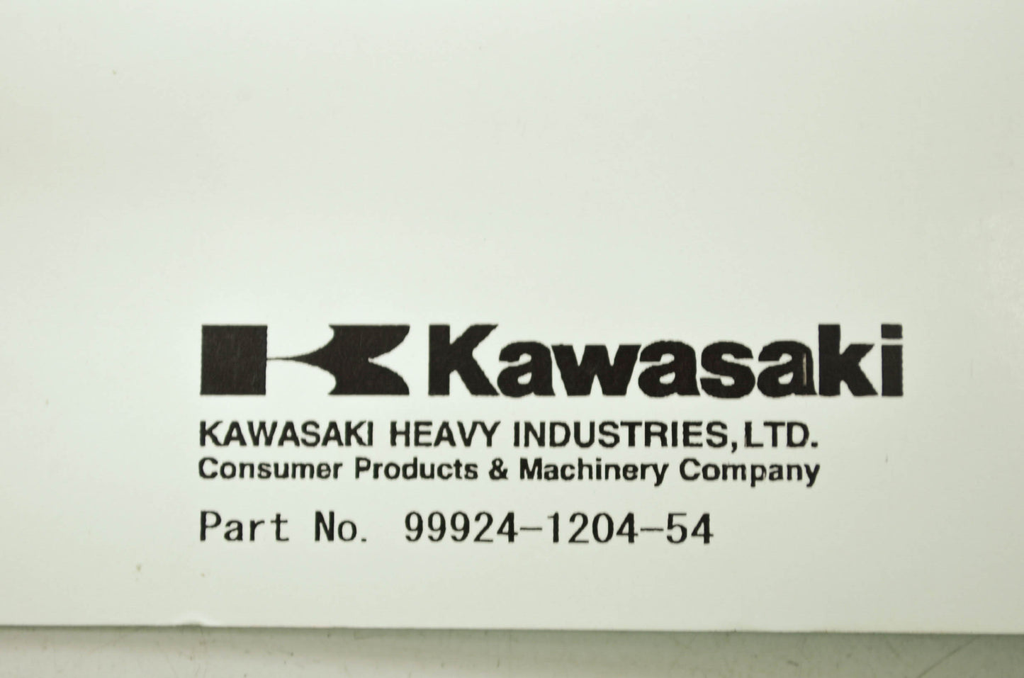 OEM Kawasaki 99924-1204-54 Service Manual Supplement KDX220A
