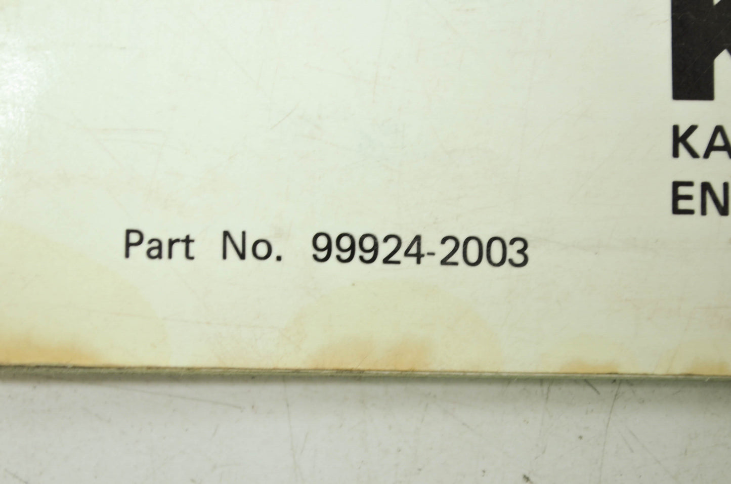 OEM Kawasaki 99924-2003 Service Manual KG550-2900B