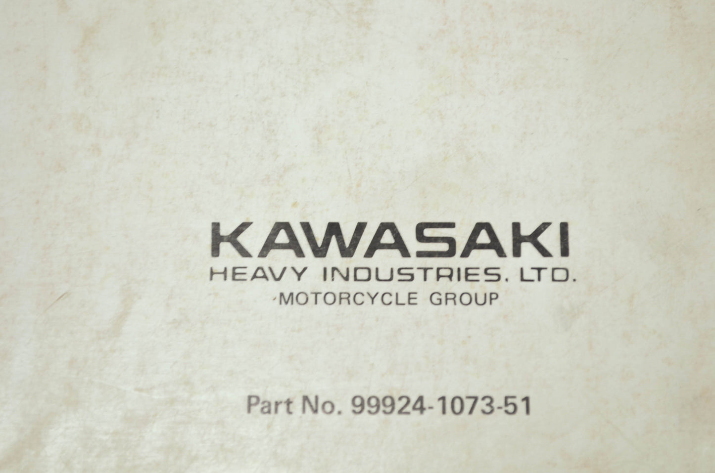 OEM Kawasaki 99924-1073-51 Service Manual Supplement ZL600A