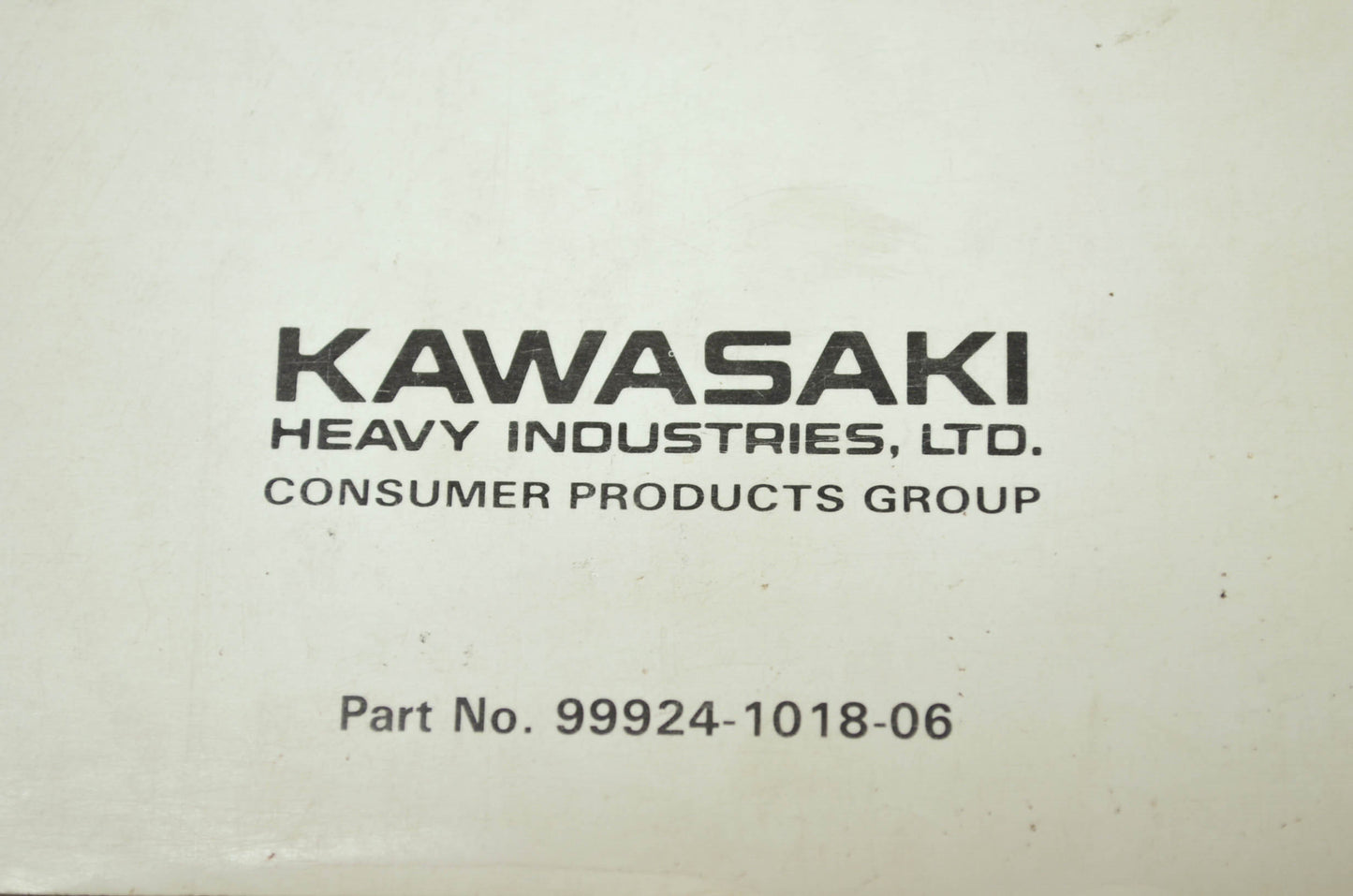 OEM Kawasaki 99924-1018-06 Service Manual KZ550A/C/D/H