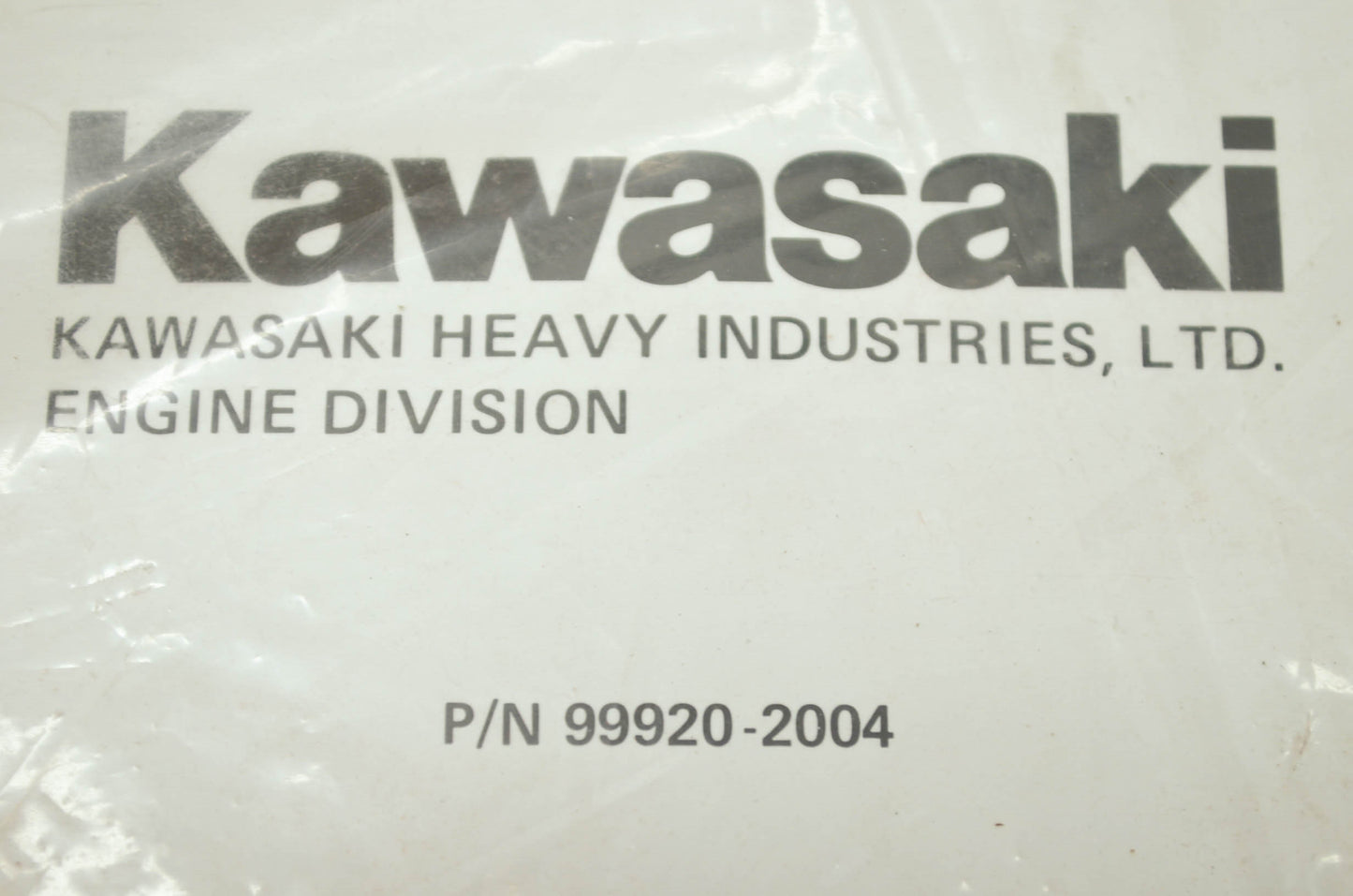 OEM Kawasaki 99920-2004 Owner's Manual KG550B1-2900B1