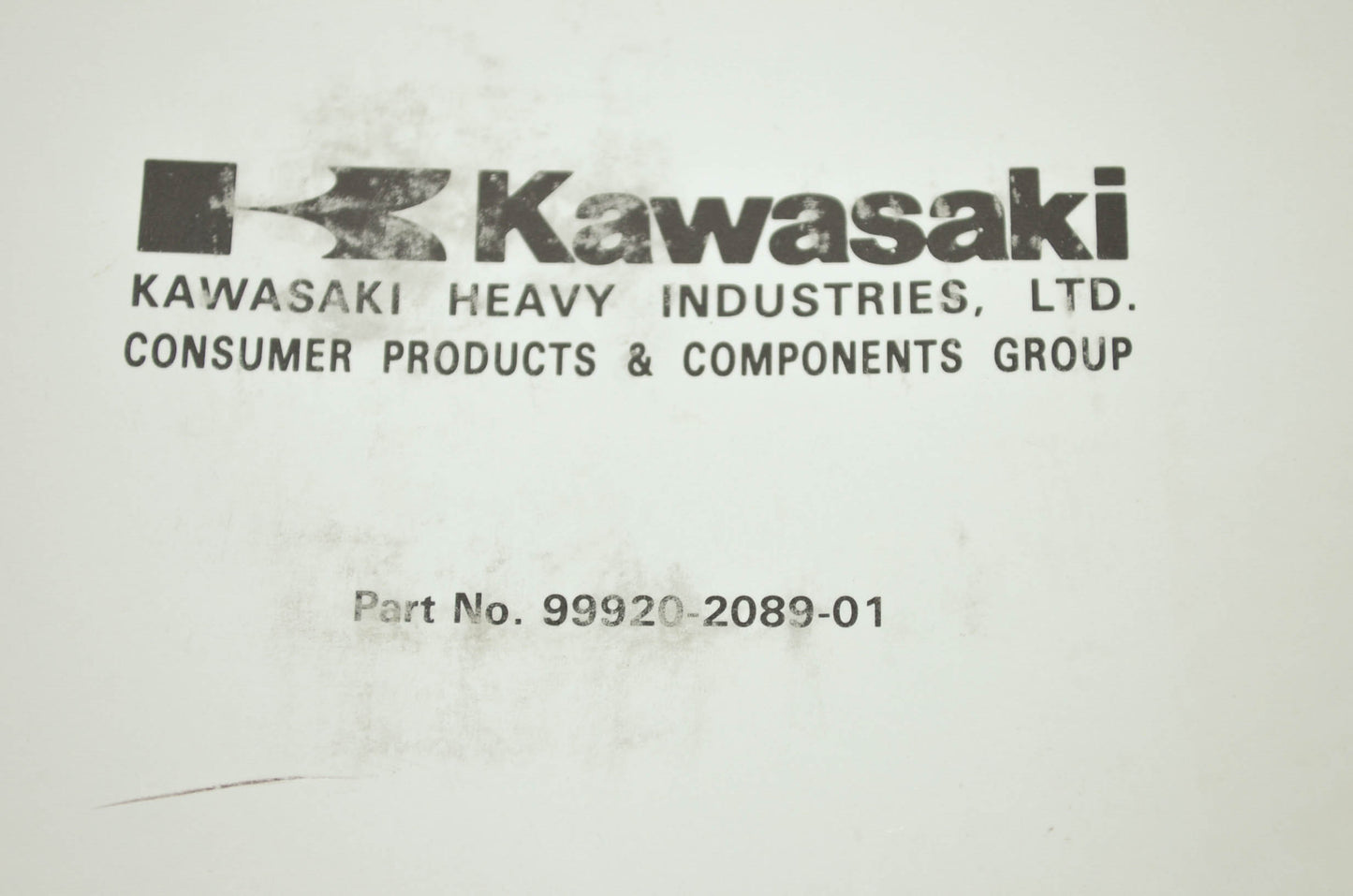OEM Kawasaki 99920-2089-01 Owner's Manual GEF00A