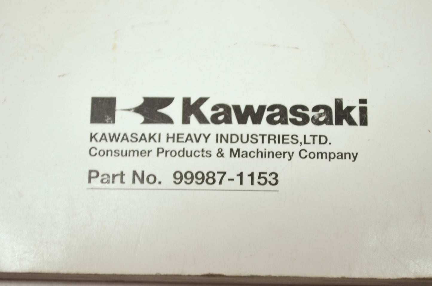 OEM Kawasaki 99987-1153 Owner's Manual ZX600-K1