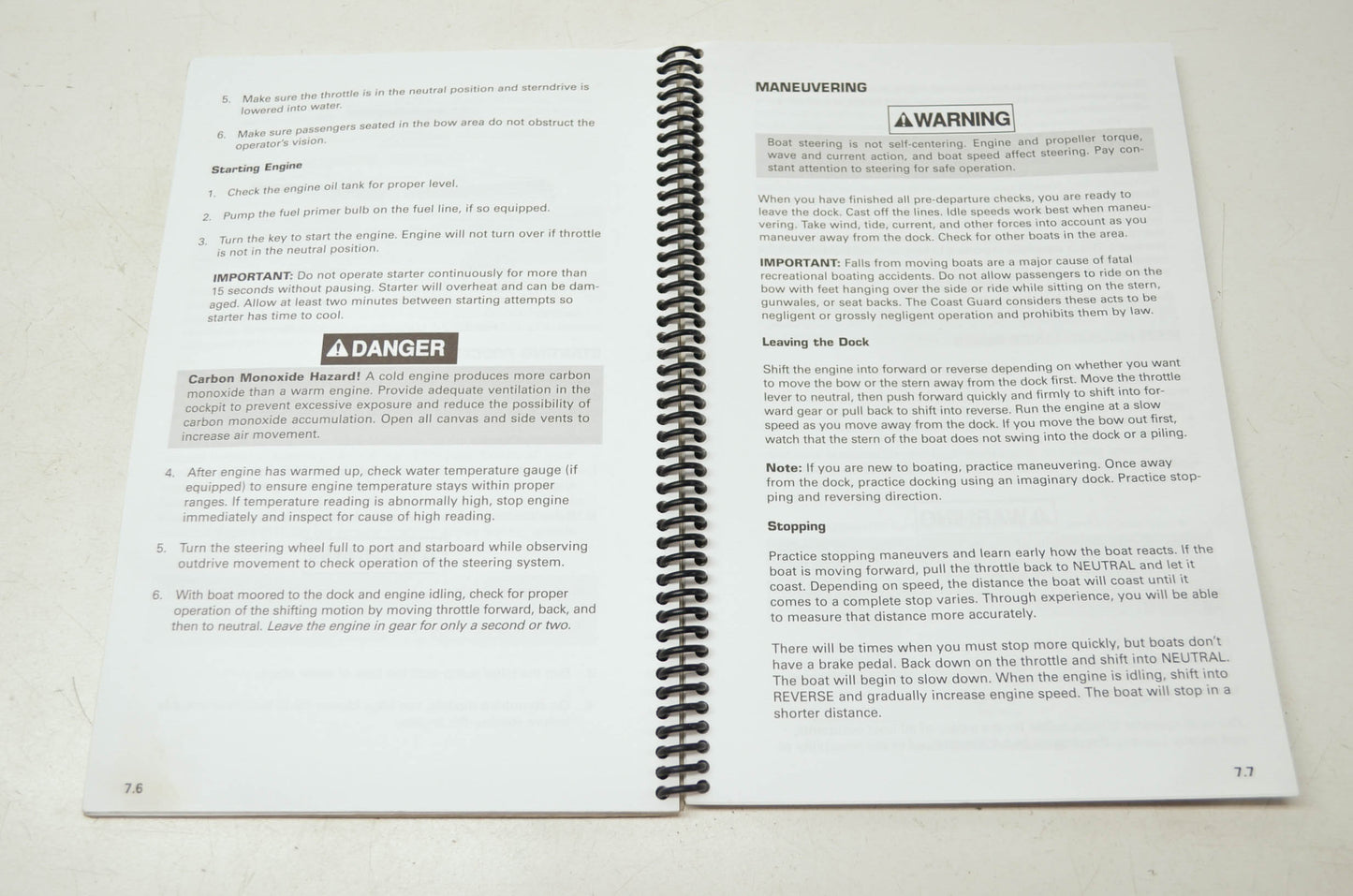 Lowe Boat Owner's Manual