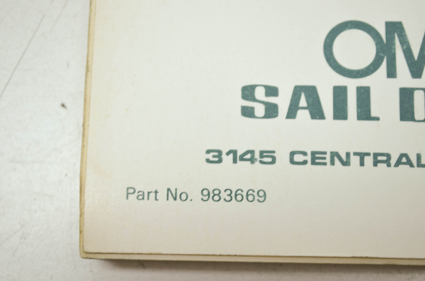 OMC Sail Drive Zephyr Models Service Manual