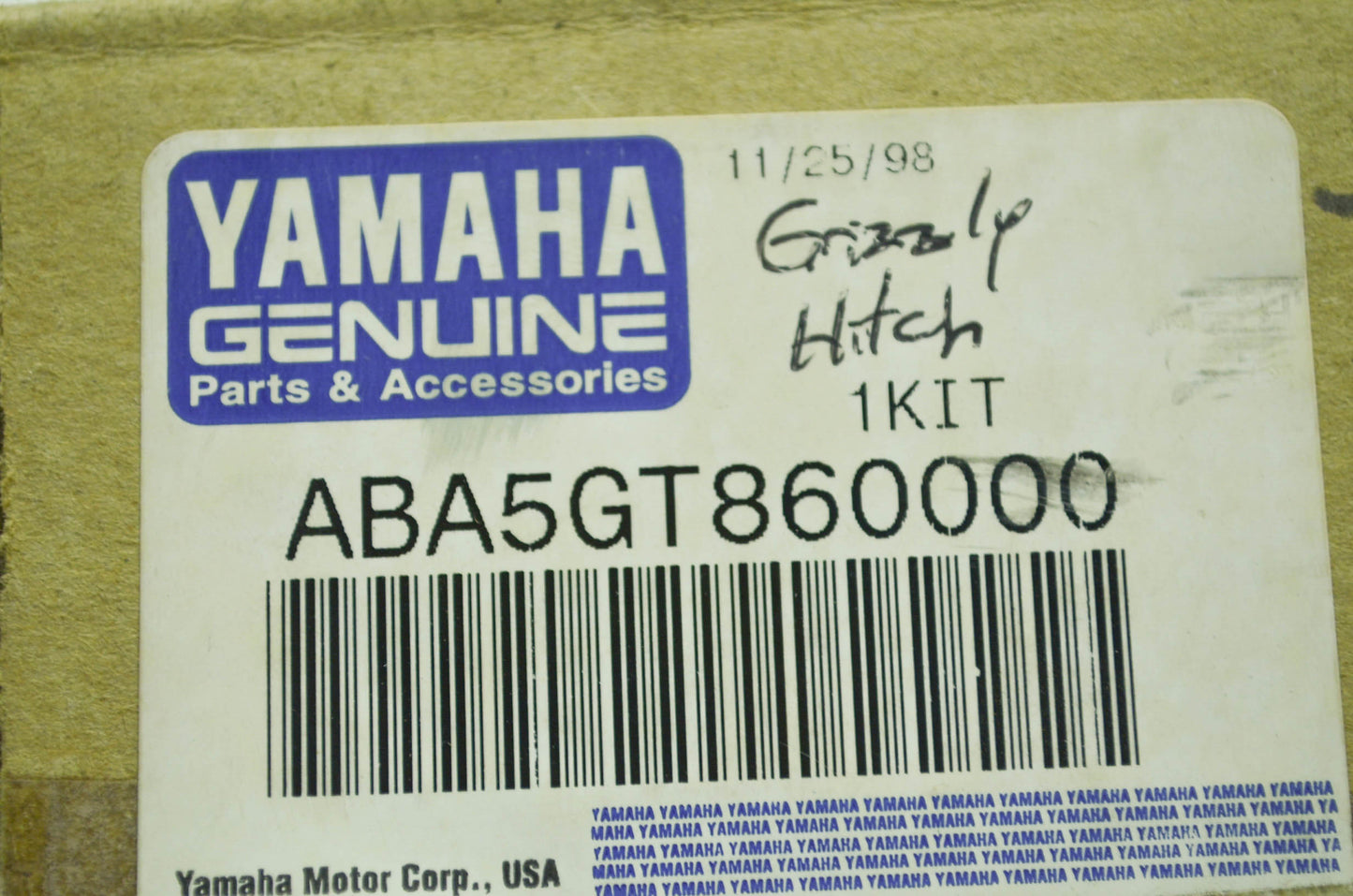 OEM Yamaha ABA-5GT86-00-00 Hitch NOS
