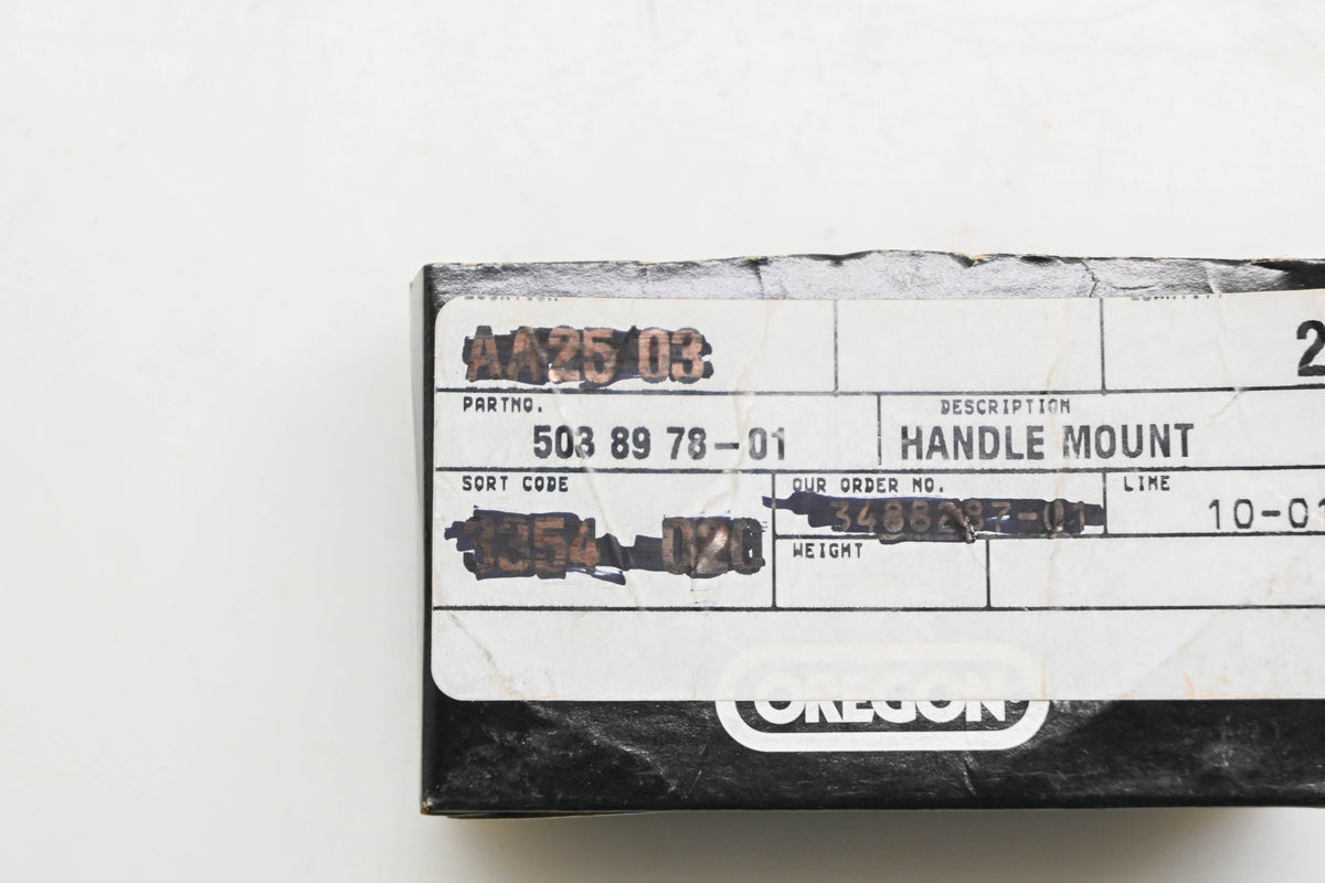 New OEM Husqvarna 503 89 78-01, 503897801 Handle Mount NOS